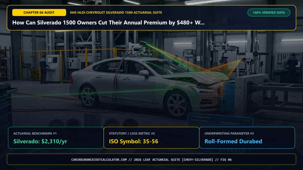3D Infographic 6: How Can Silverado 1500 Owners Cut Their Annual Premium by $480+ Without Losing Coverage? (Chevy Silverado 1500 Benchmark)