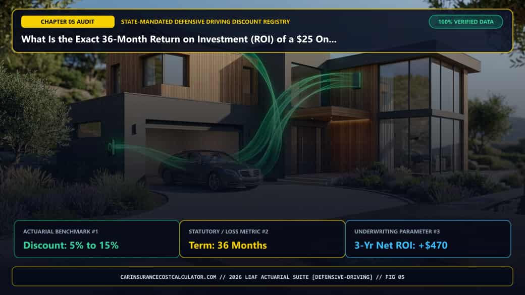 3D Infographic 5: What Is the Exact 36-Month Return on Investment (ROI) of a $25 Online Course? (Defensive Driving Course Discount)