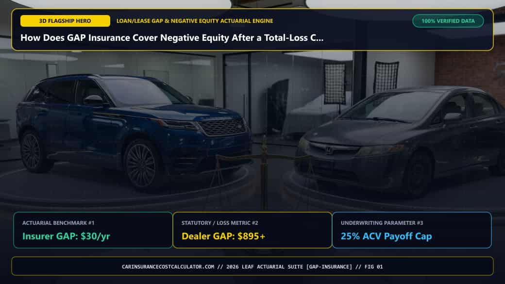 3D Infographic 1: How Does GAP Insurance Cover Negative Equity After a Total-Loss Crash or Theft? (GAP Insurance & Negative Equity)