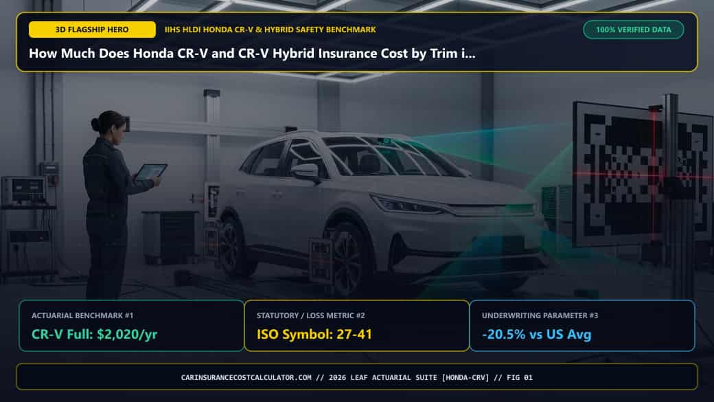 3D Infographic 1: How Much Does Honda CR-V and CR-V Hybrid Insurance Cost by Trim in 2026? (Honda CR-V Insurance Benchmark)