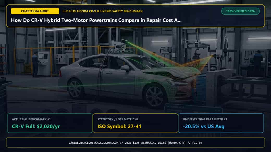 3D Infographic 4: How Do CR-V Hybrid Two-Motor Powertrains Compare in Repair Cost Against the 1.5L Turbo? (Honda CR-V Insurance Benchmark)