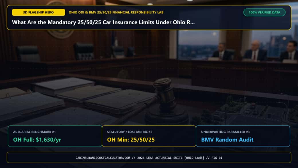 3D Infographic 1: What Are the Mandatory 25/50/25 Car Insurance Limits Under Ohio Revised Code § 4509.51? (Ohio 25/50/25 & BMV Guide)