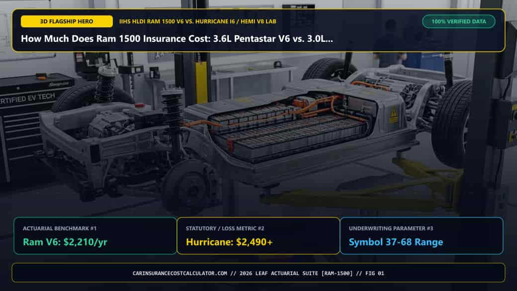 3D Infographic 1: How Much Does Ram 1500 Insurance Cost: 3.6L Pentastar V6 vs. 3.0L Hurricane I6 & 5.7L HEMI V8? (Ram 1500 V6 vs. Hurricane/HEMI)