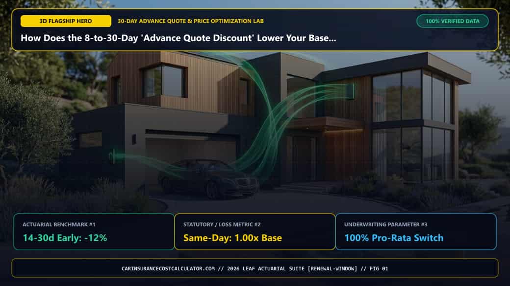 3D Infographic 1: How Does the 8-to-30-Day 'Advance Quote Discount' Lower Your Base Rate by 7% to 12%? (30-Day Early Quoting Window)