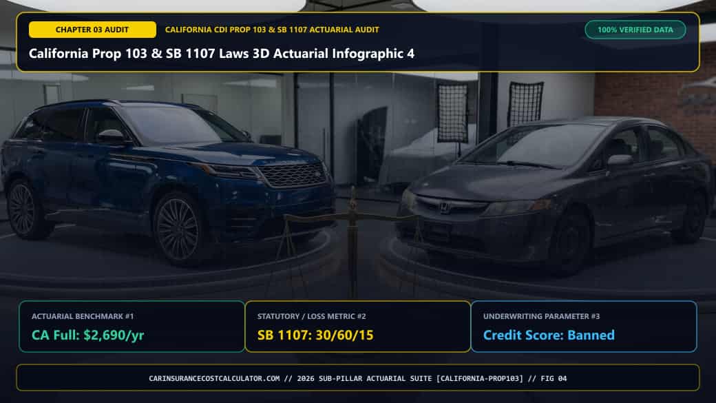 California Prop 103 & SB 1107 Laws 3D Actuarial Infographic 4 — How Do You Qualify for the Mandatory 20% California Good Driver Discount