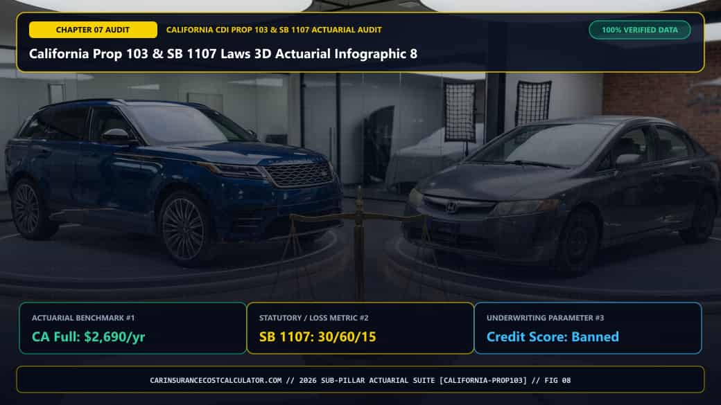 California Prop 103 & SB 1107 Laws 3D Actuarial Infographic 8 — What Is the California Low Cost Auto (CLCA) Program for Income-Eligible Drivers