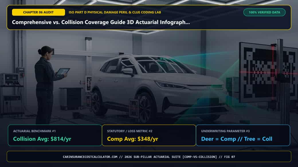 Comprehensive vs. Collision Coverage Guide 3D Actuarial Infographic 7 — How Are Potholes, Black Ice, Hydroplaning, Road Debris, and Hit-and-Runs Classified