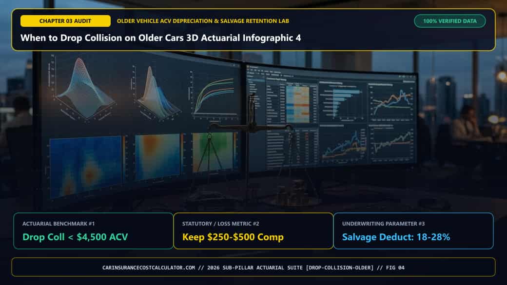 When to Drop Collision on Older Cars 3D Actuarial Infographic 4 — How Much Would You Actually Receive After a Total Loss on a $4,500 Car With a $1,000 Deductible