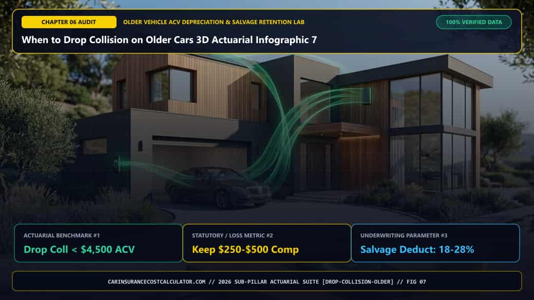 When to Drop Collision on Older Cars 3D Actuarial Infographic 7 — How Does Owner-Retained Salvage Work When Your Older Reliable Car Gets Totaled