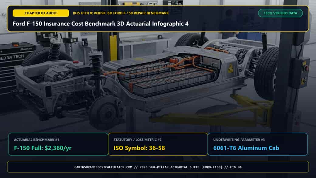 Ford F-150 Insurance Cost Benchmark 3D Actuarial Infographic 4 — Why Does One Cracked Ford F-150 BLIS Radar Taillight Cost $1,850+ to Replace and Calibrate