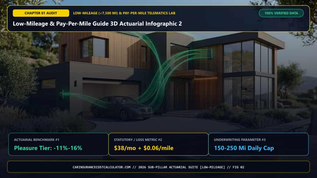Low-Mileage & Pay-Per-Mile Guide 3D Actuarial Infographic 2 — What Is the Difference Between a 'Low-Mileage Discount' and True 'Pay-Per-Mile Car Insurance'