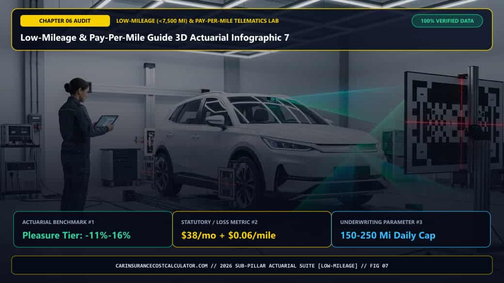 Low-Mileage & Pay-Per-Mile Guide 3D Actuarial Infographic 7 — How Do Nationwide SmartMiles, Allstate Milewise, Mile Auto, and Metromile/Lemonade Compare in 2026
