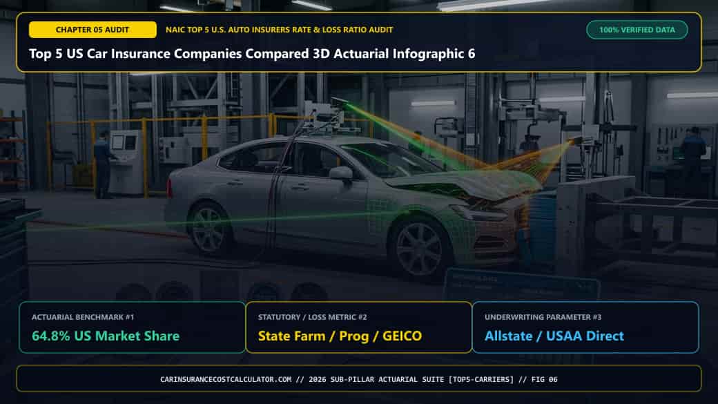 Top 5 US Car Insurance Companies Compared 3D Actuarial Infographic 6 — When Do Allstate (#4) and Milewise / Drivewise Outperform on High-Value Bundled Households