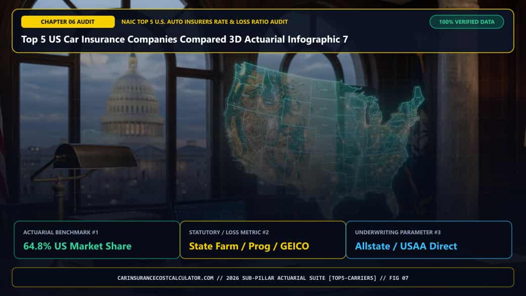 Top 5 US Car Insurance Companies Compared 3D Actuarial Infographic 7 — Who Qualifies for USAA (#5), and How Do Military Families Compare USAA Against GEICO Military