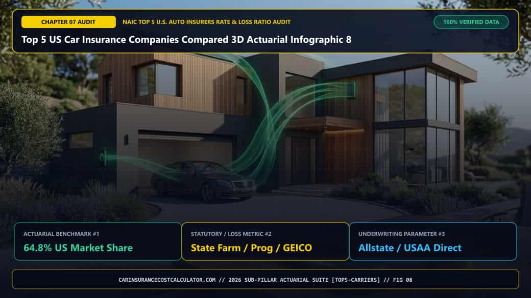 Top 5 US Car Insurance Companies Compared 3D Actuarial Infographic 8 — What Is the NAIC Confirmed Complaint Index, and Which Major Carriers Rank Best on Claims Satisfaction
