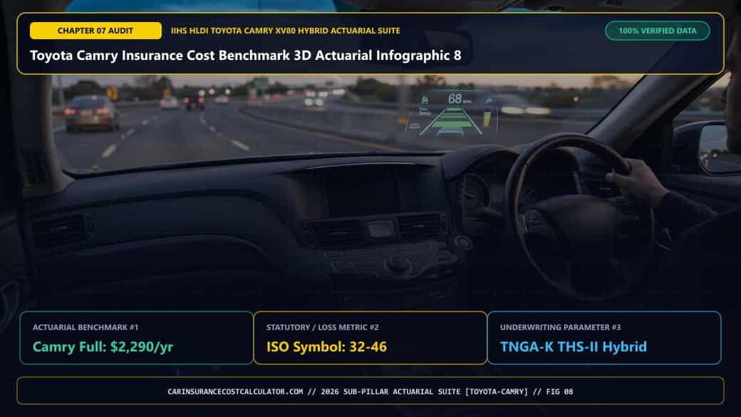 Toyota Camry Insurance Cost Benchmark 3D Actuarial Infographic 8 — Why Are Toyota Camry SE/XSE Alloy Wheels and Front Radar Sensors Targeted in Urban ZIP Codes