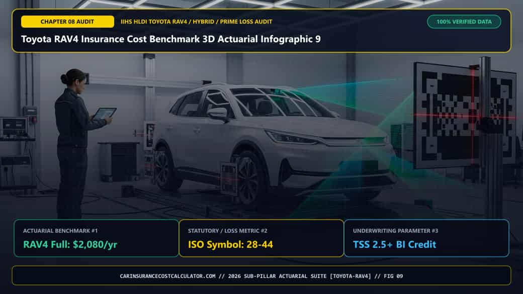 Toyota RAV4 Insurance Cost Benchmark 3D Actuarial Infographic 9 — How Do Model Years 2016 Through 2026 Depreciate on the RAV4 10% ACV Curve
