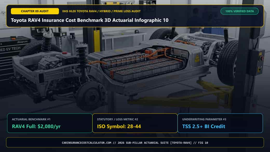 Toyota RAV4 Insurance Cost Benchmark 3D Actuarial Infographic 10 — What Does Our 2026 Toyota RAV4 50-State & Trim Actuarial Directory Reveal